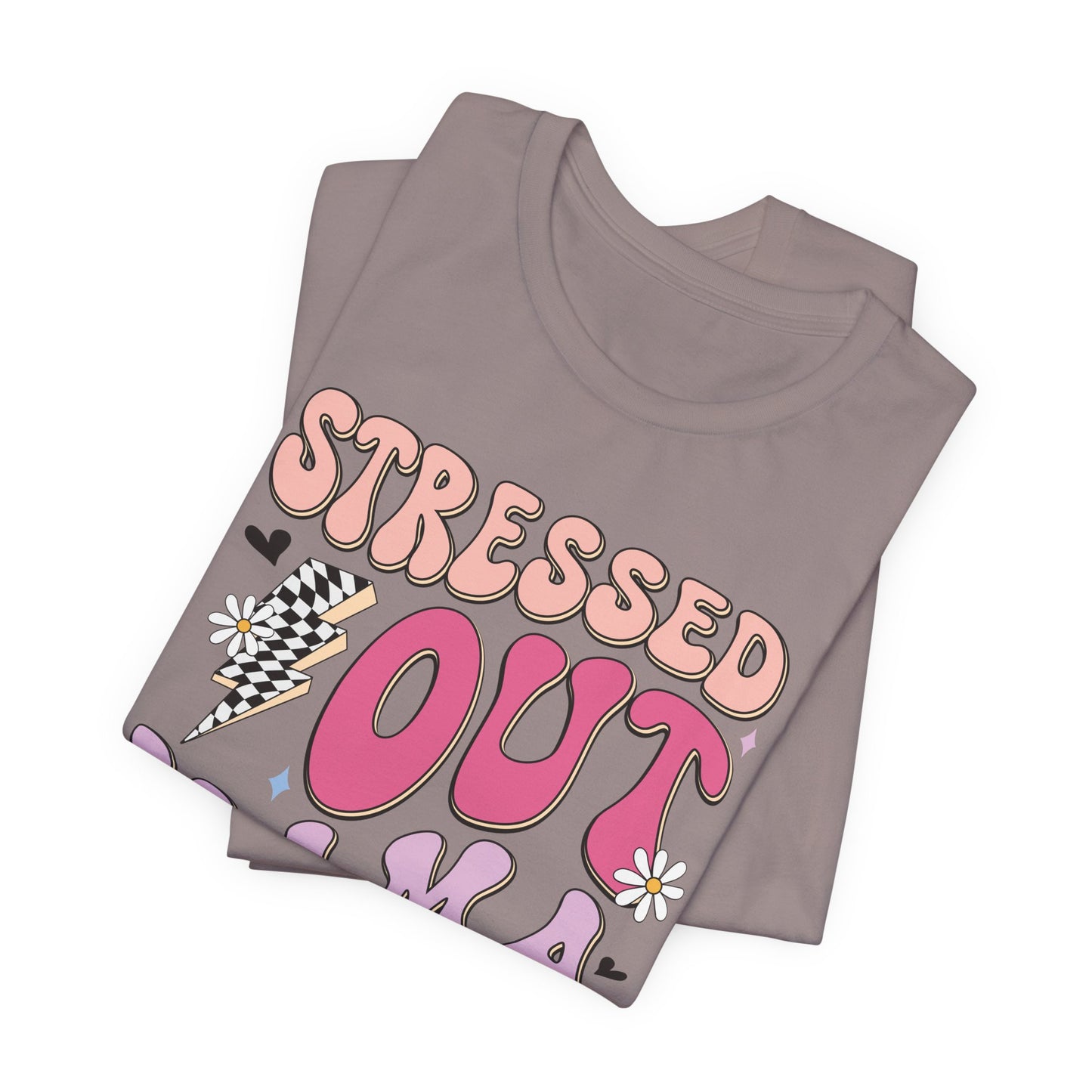 Stressed Out Mama Club Tee — Funny Pastel Mom Graphic T-Shirt