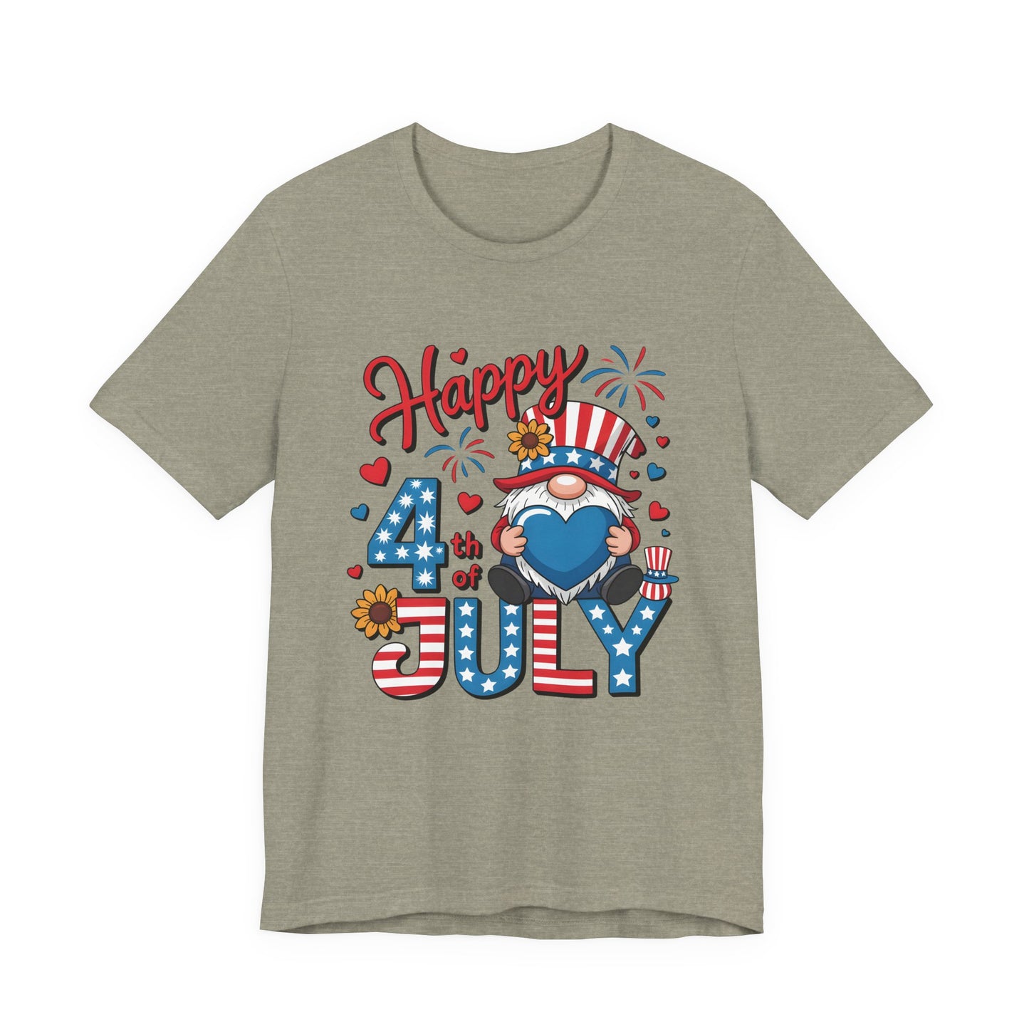 4th of July Gnome T-Shirt – Happy 4th of July Patriotic Tee