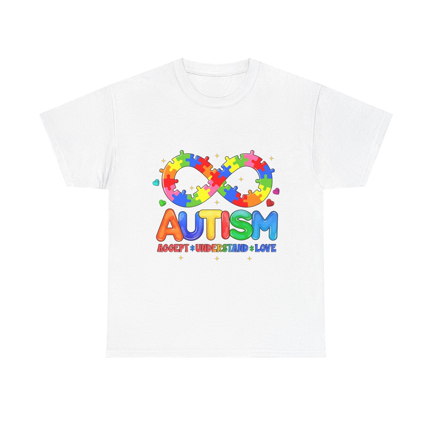 Autism Awareness Puzzle Infinity T-Shirt — Accept Understand Love