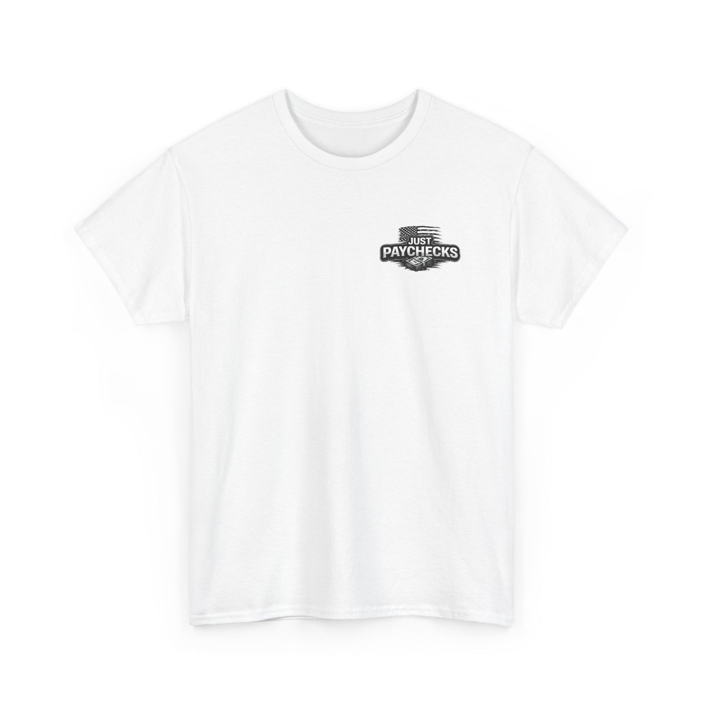 Truck Driver T-Shirt — "No Handouts Just Paychecks" Patriotic Semi-Truck Tee