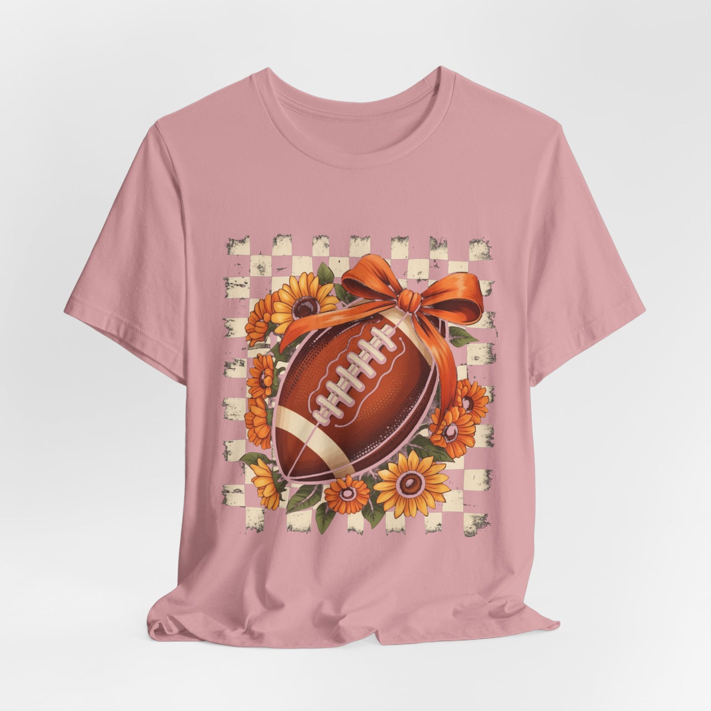Football Sunflower Tee — Fall Game Day Shirt