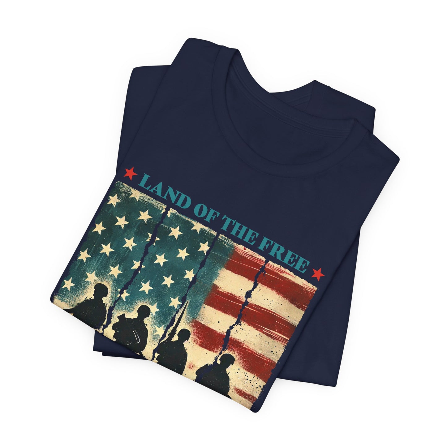 Patriotic 'Land of the Free, Because of the Brave' T-Shirt
