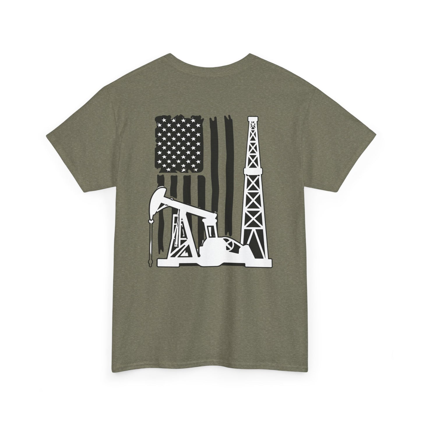 Oilfield Flag Tee — American Oil Rig Graphic T-Shirt