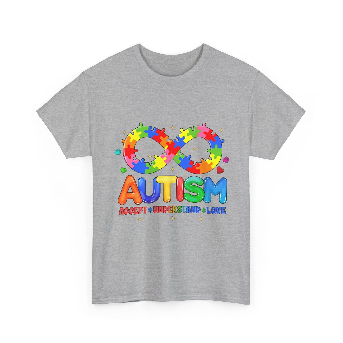 Autism Awareness Puzzle Infinity T-Shirt — Accept Understand Love