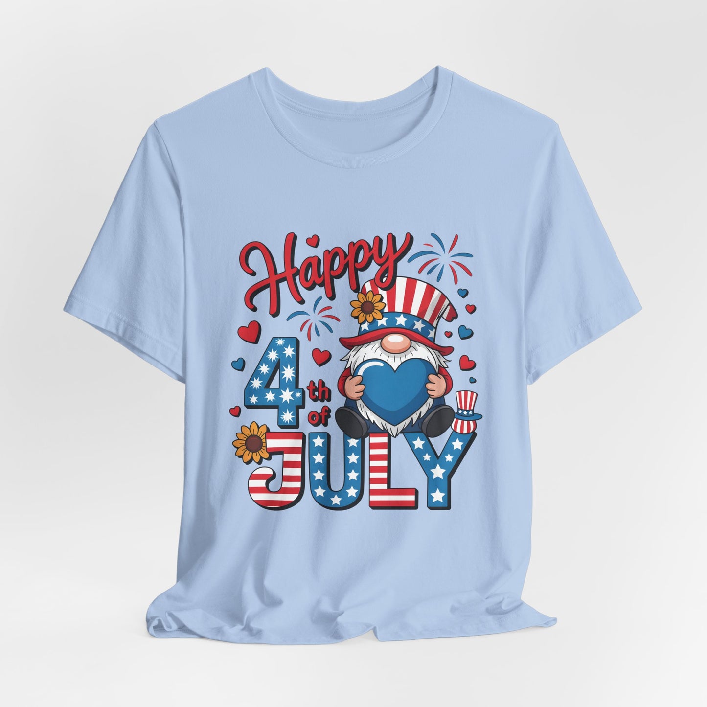 4th of July Gnome T-Shirt – Happy 4th of July Patriotic Tee