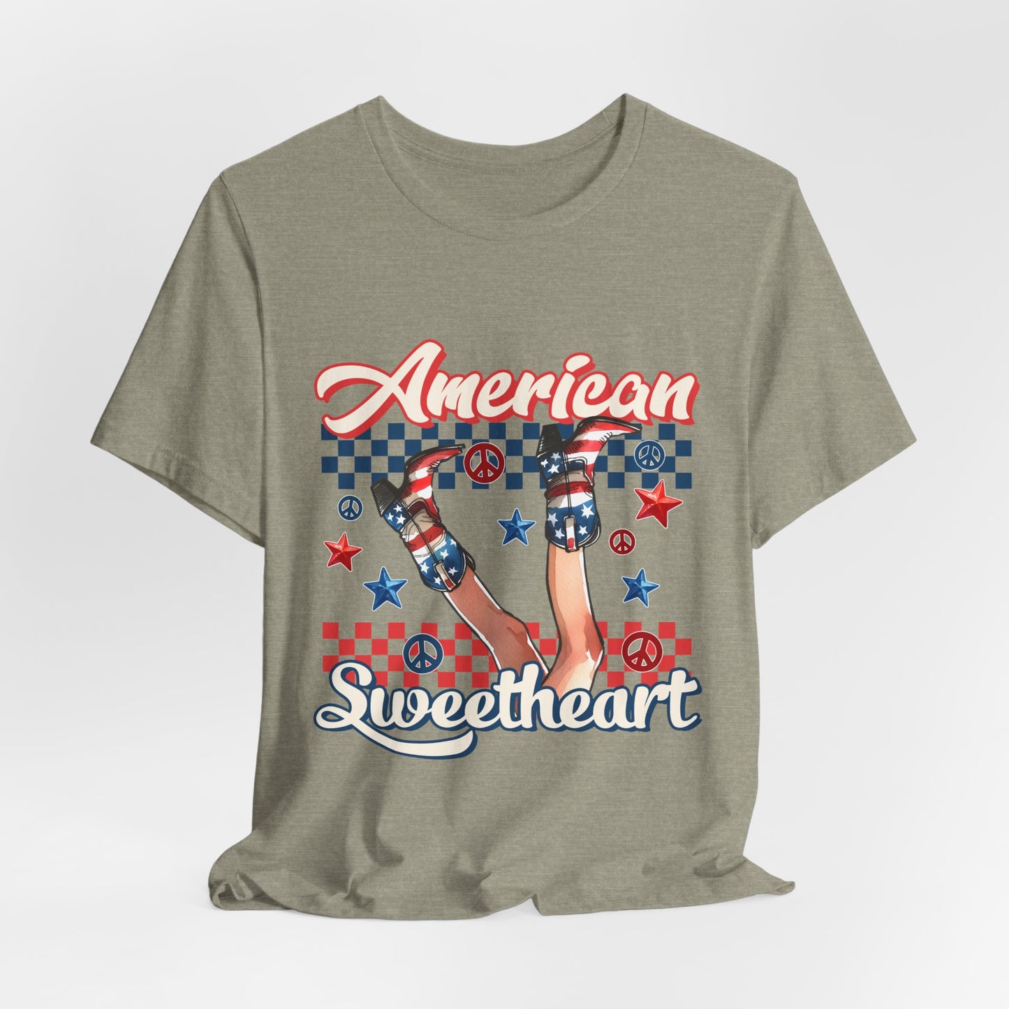 American Sweetheart T-Shirt — Retro Patriotic 4th of July Tee