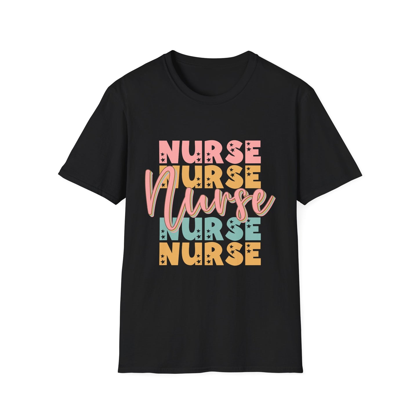 Retro Pastel “Nurse” Graphic T-Shirt — Cute Gift for Nurses, Nurse Appreciation Tee