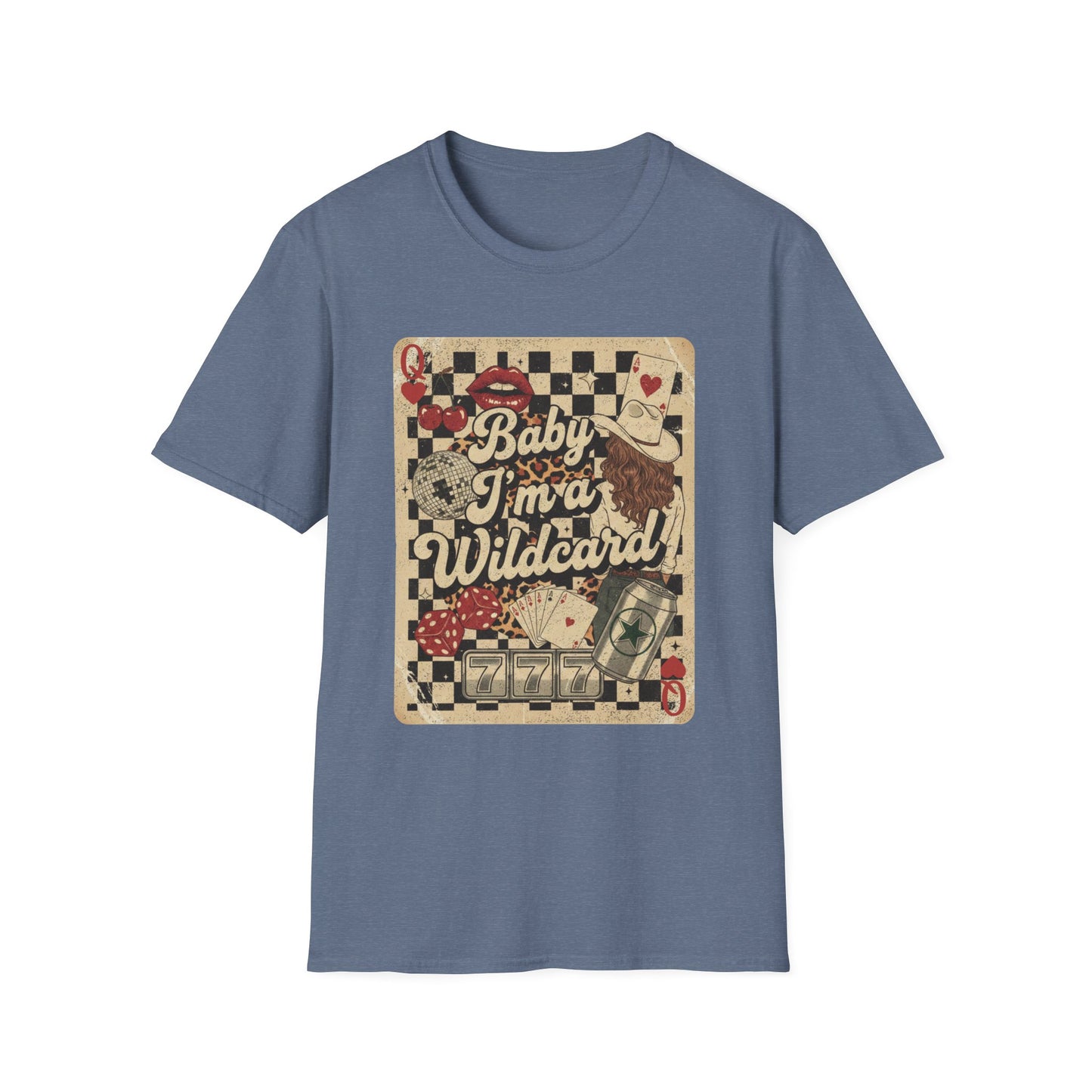 Wildcard Vintage Playing Card T-Shirt — “Baby I’m a Wildcard” Retro Casino Tee