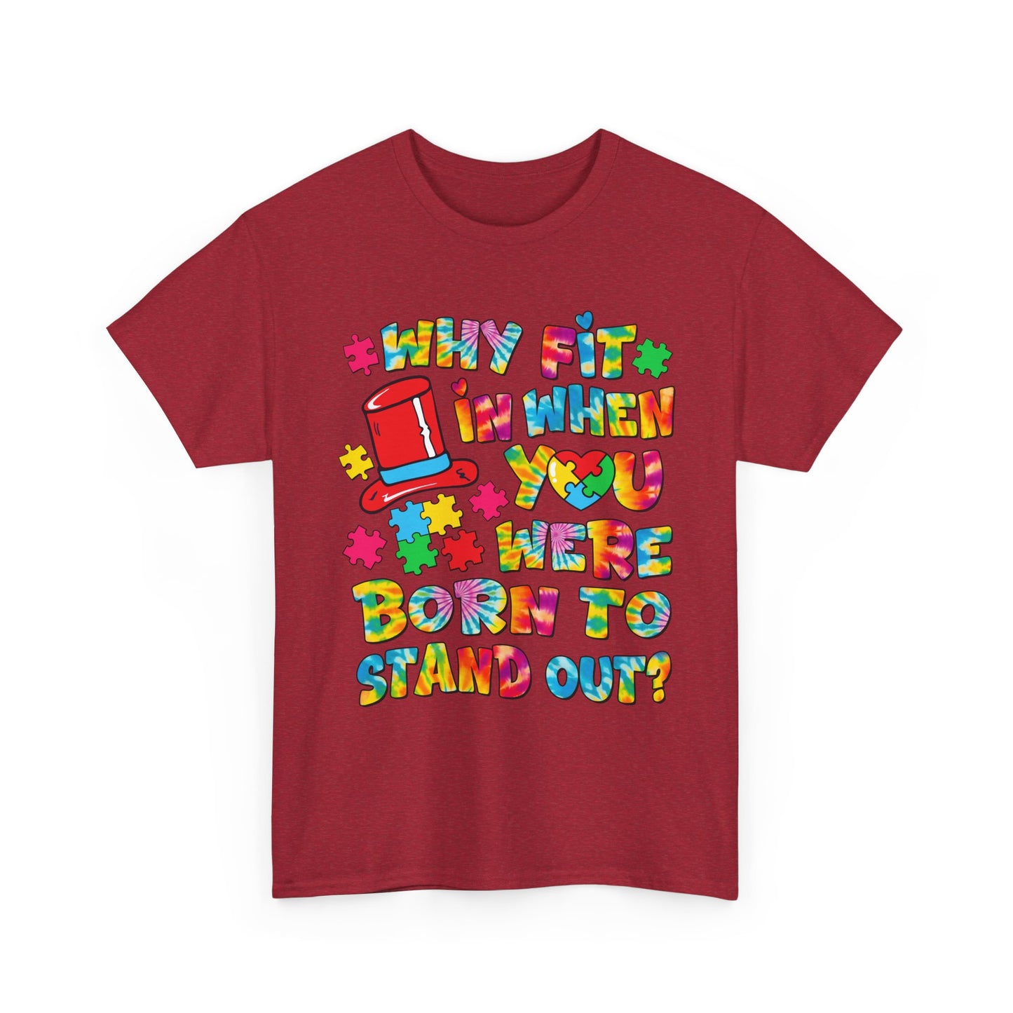 Colorful "Born to Stand Out" Graphic Tee — Retro Kids' Vibe