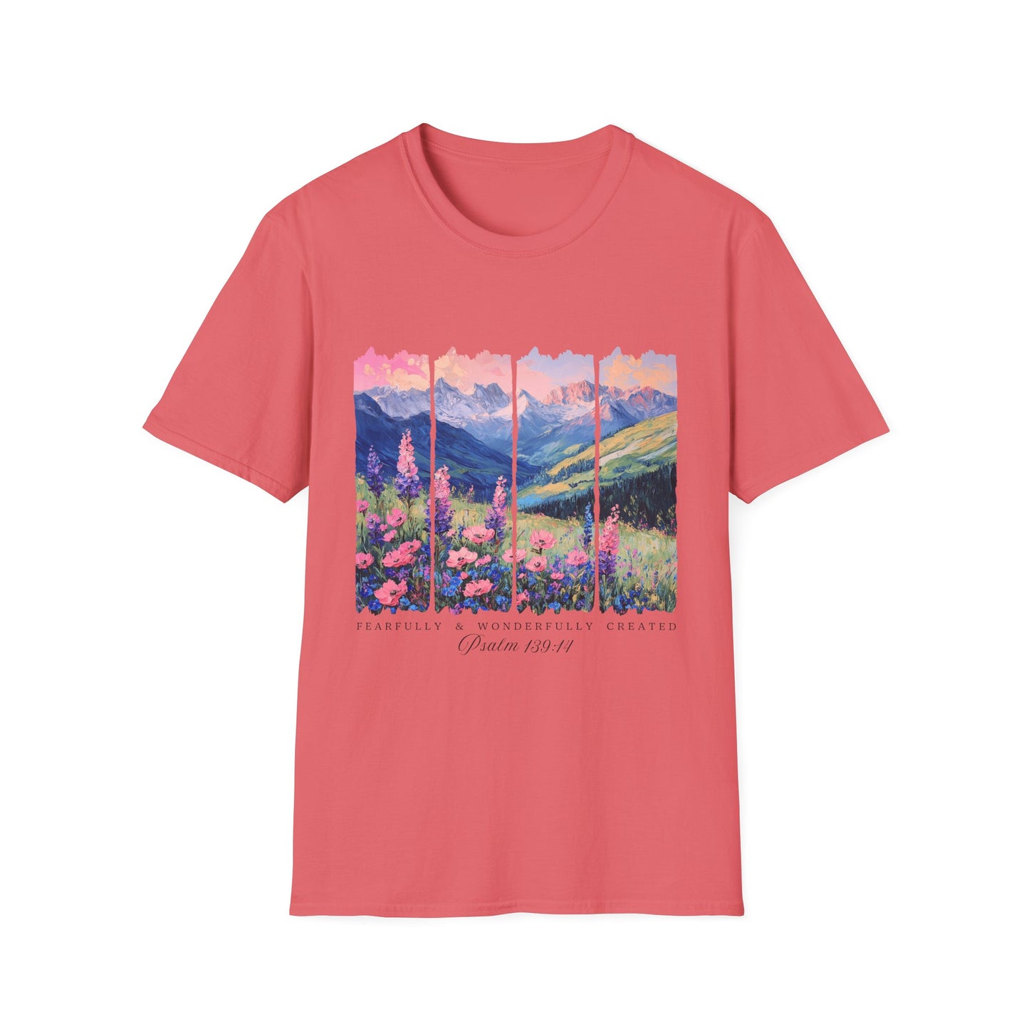 Mountain Wildflower T-Shirt — Scenic Sunrise Landscape Tee