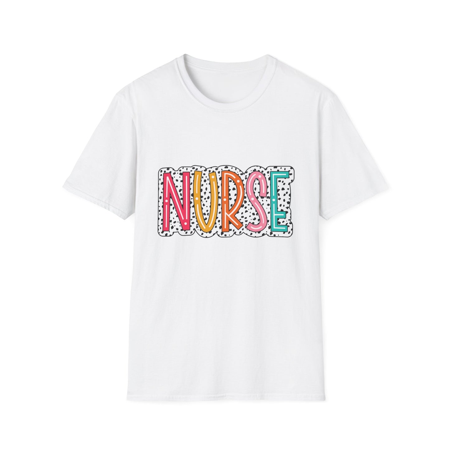 Nurse Colorblock Graphic T-Shirt — Fun Retro Medical Appreciation Tee