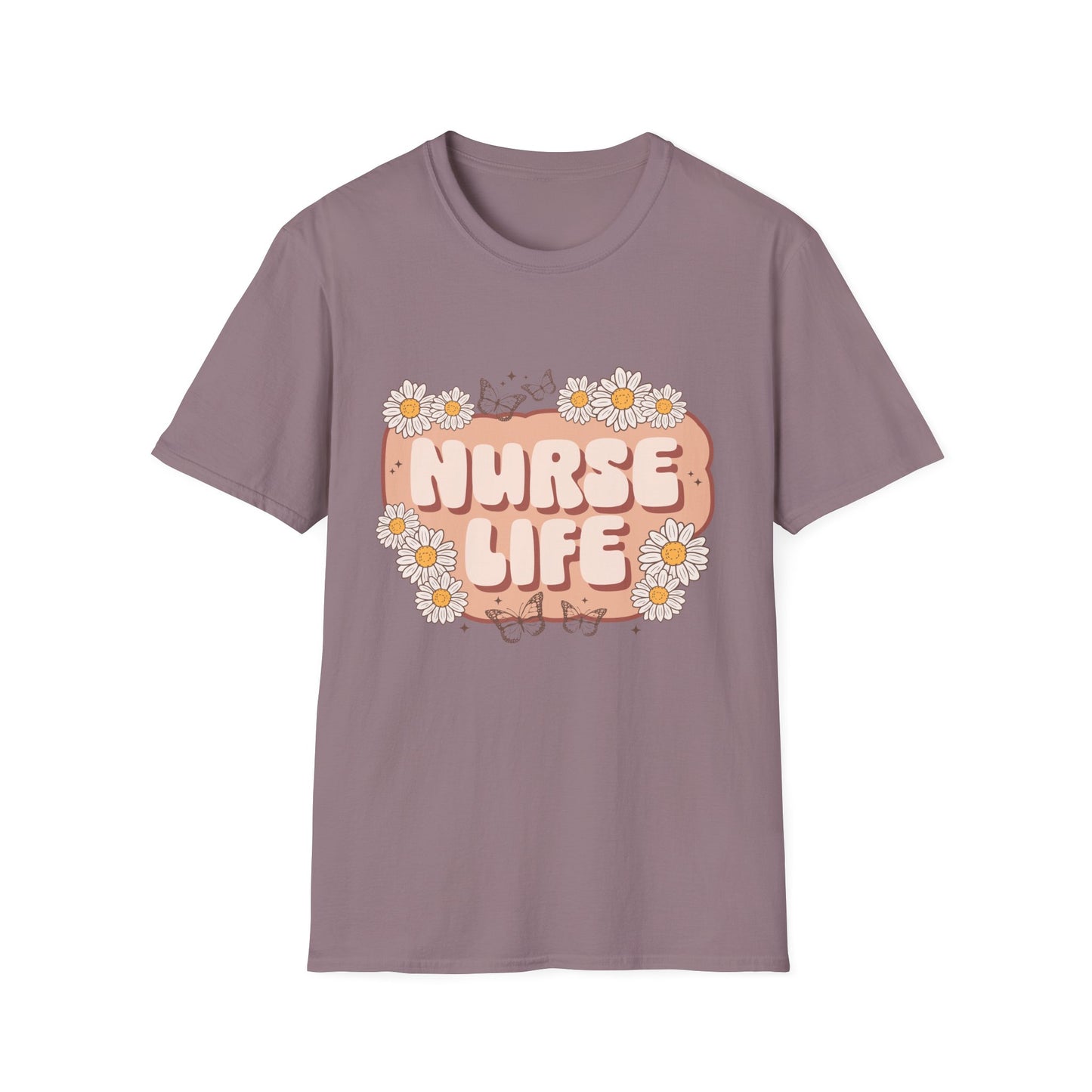 Nurse Life T‑Shirt — Floral Daisy Retro Nurse Tee
