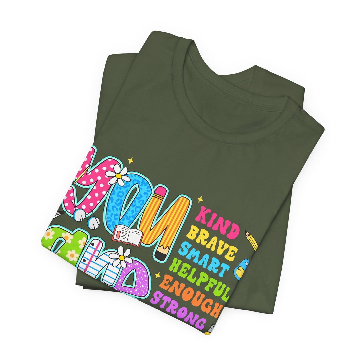 You Are Loved Kids T-Shirt — Colorful Positive Affirmation Tee (You Are Kind, Brave, Smart)