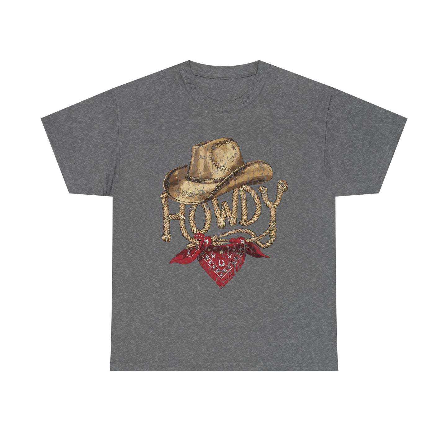 Howdy Cowboy Tee — Vintage Western Hat & Bandana Graphic