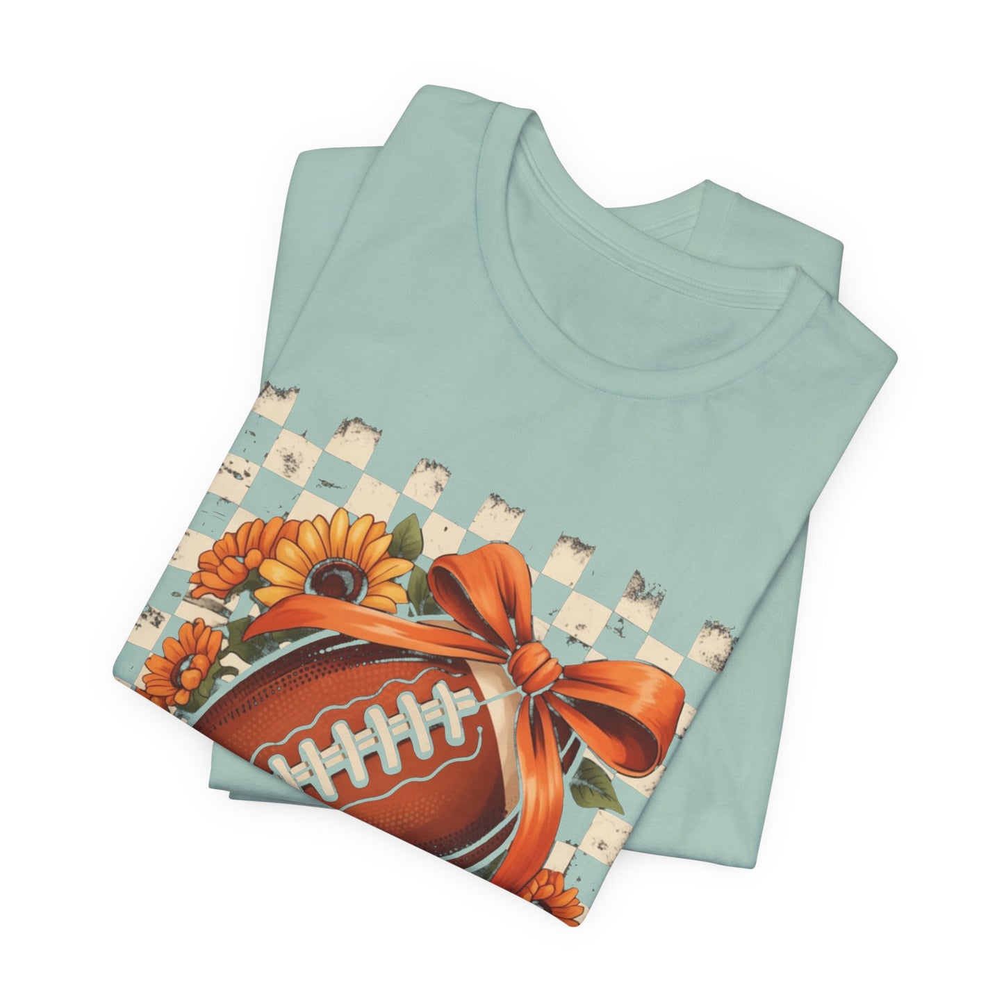 Football Sunflower Tee — Fall Game Day Shirt