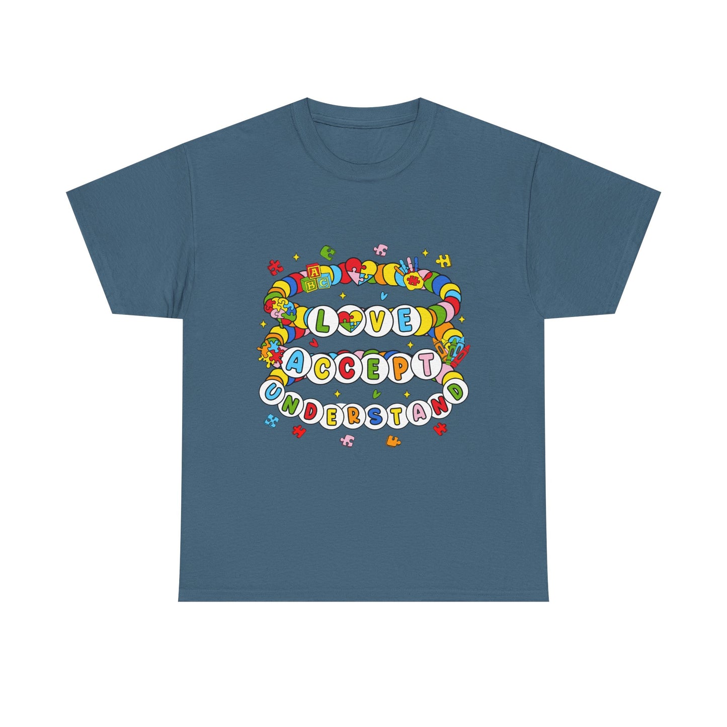Love Accept Understand T-Shirt — Rainbow Positive Message Tee