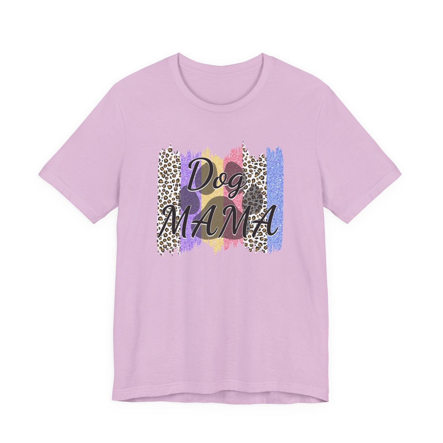 Dog Mama Tee — Leopard Brushstroke Graphic T‑Shirt for Dog Lovers