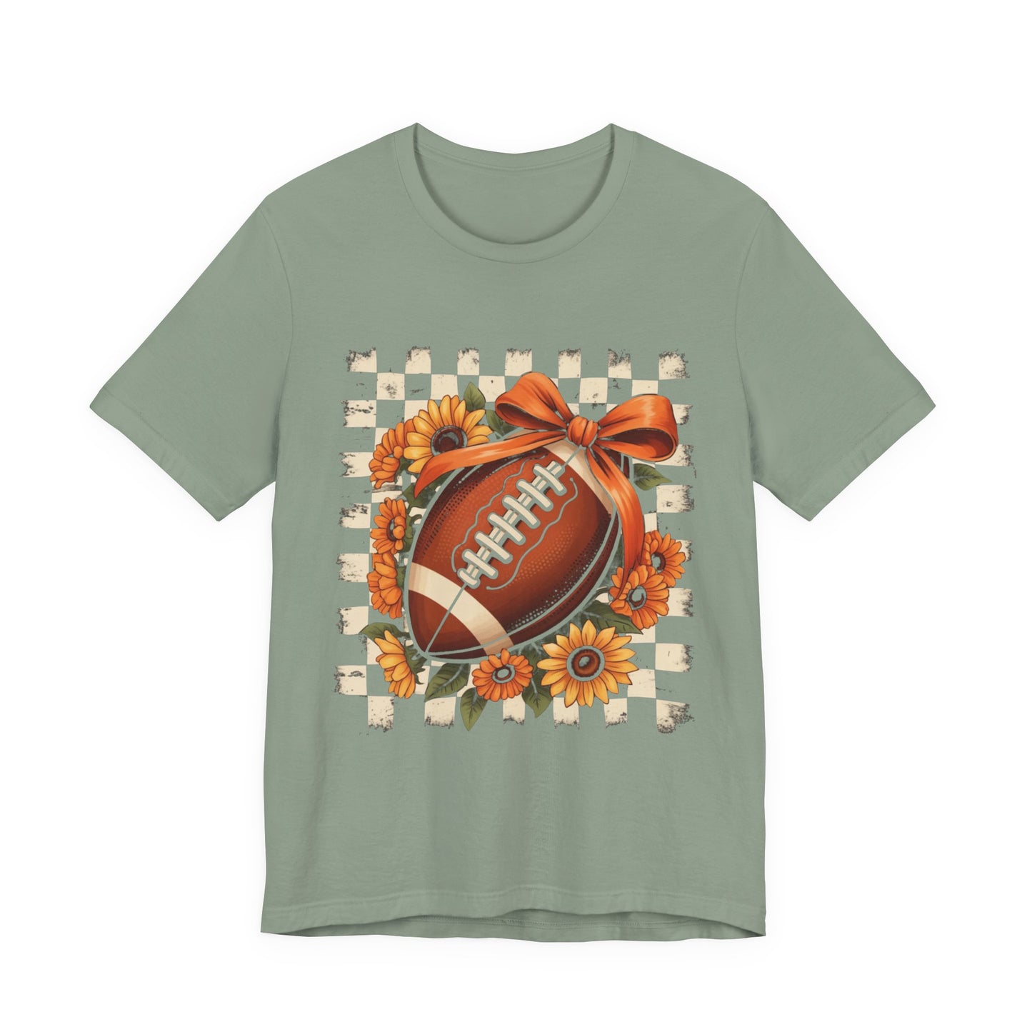 Football Sunflower Tee — Fall Game Day Shirt