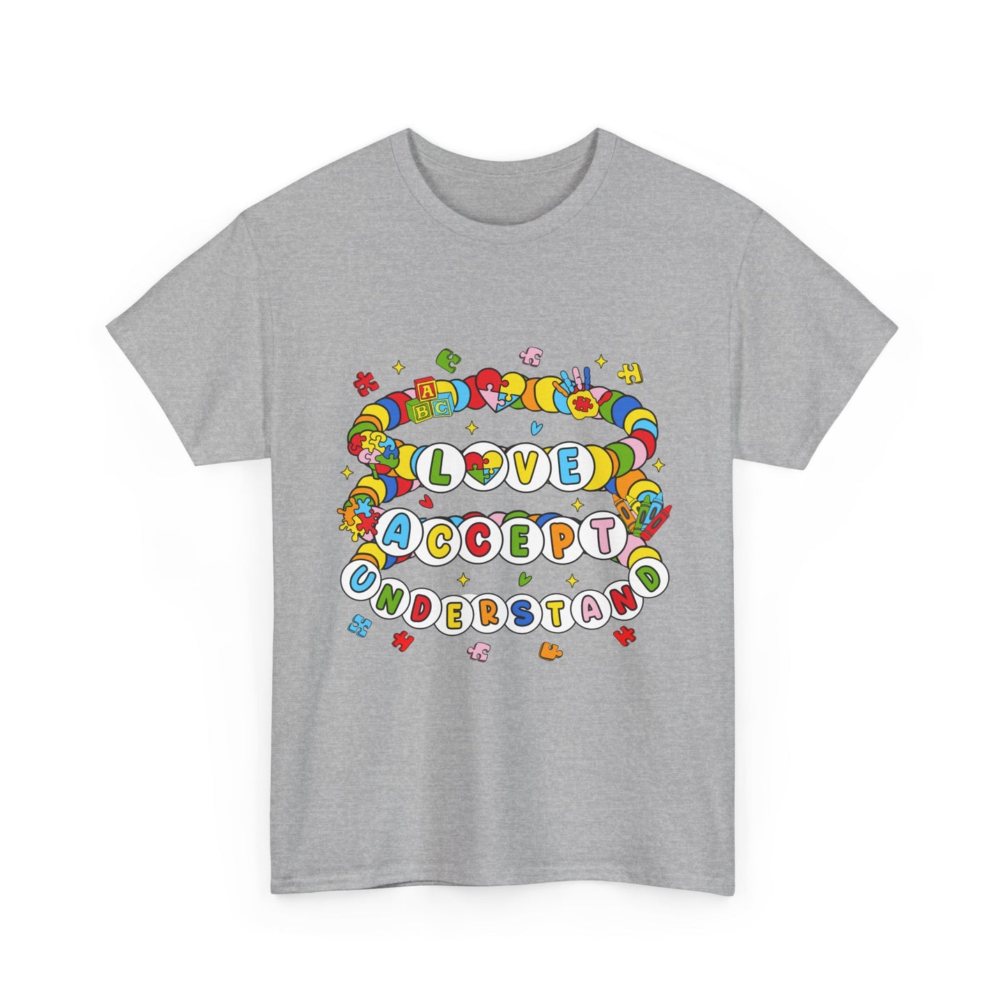 Love Accept Understand T-Shirt — Rainbow Positive Message Tee