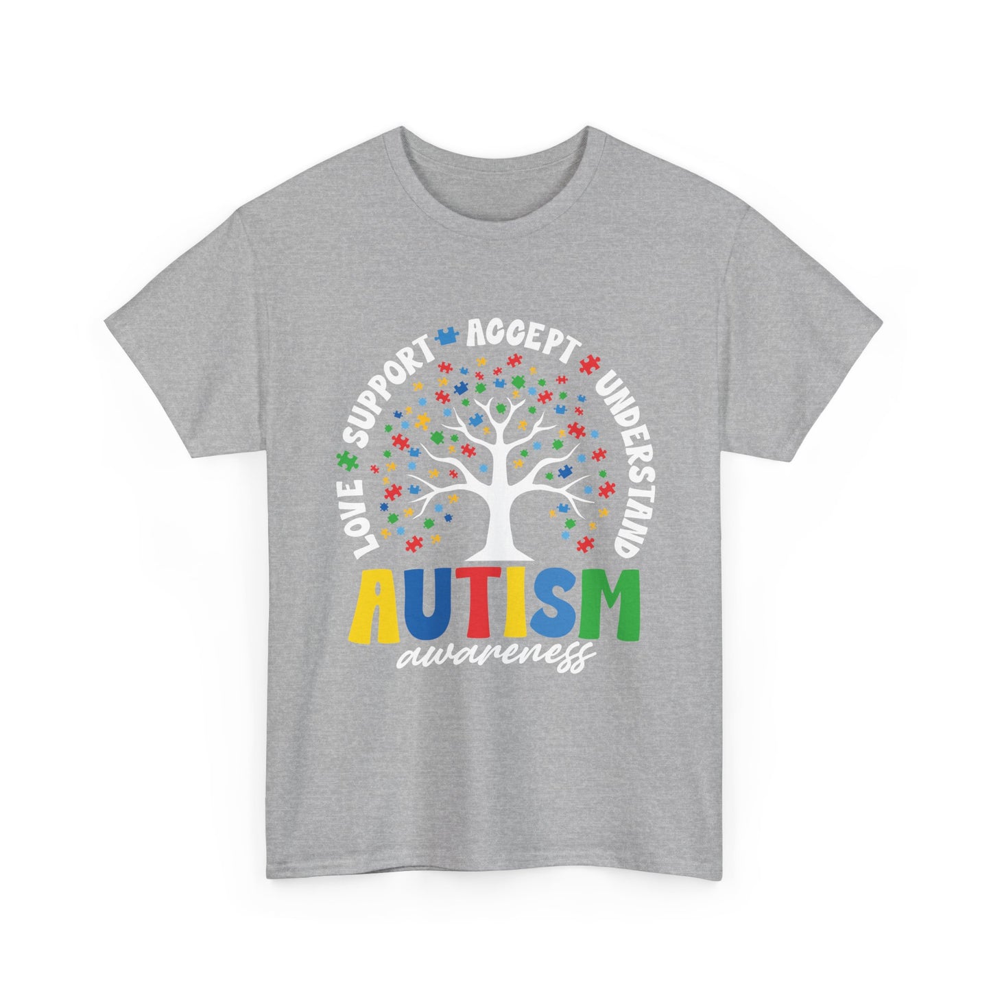 Autism Awareness T-Shirt – Colorful Puzzle Stars Tee