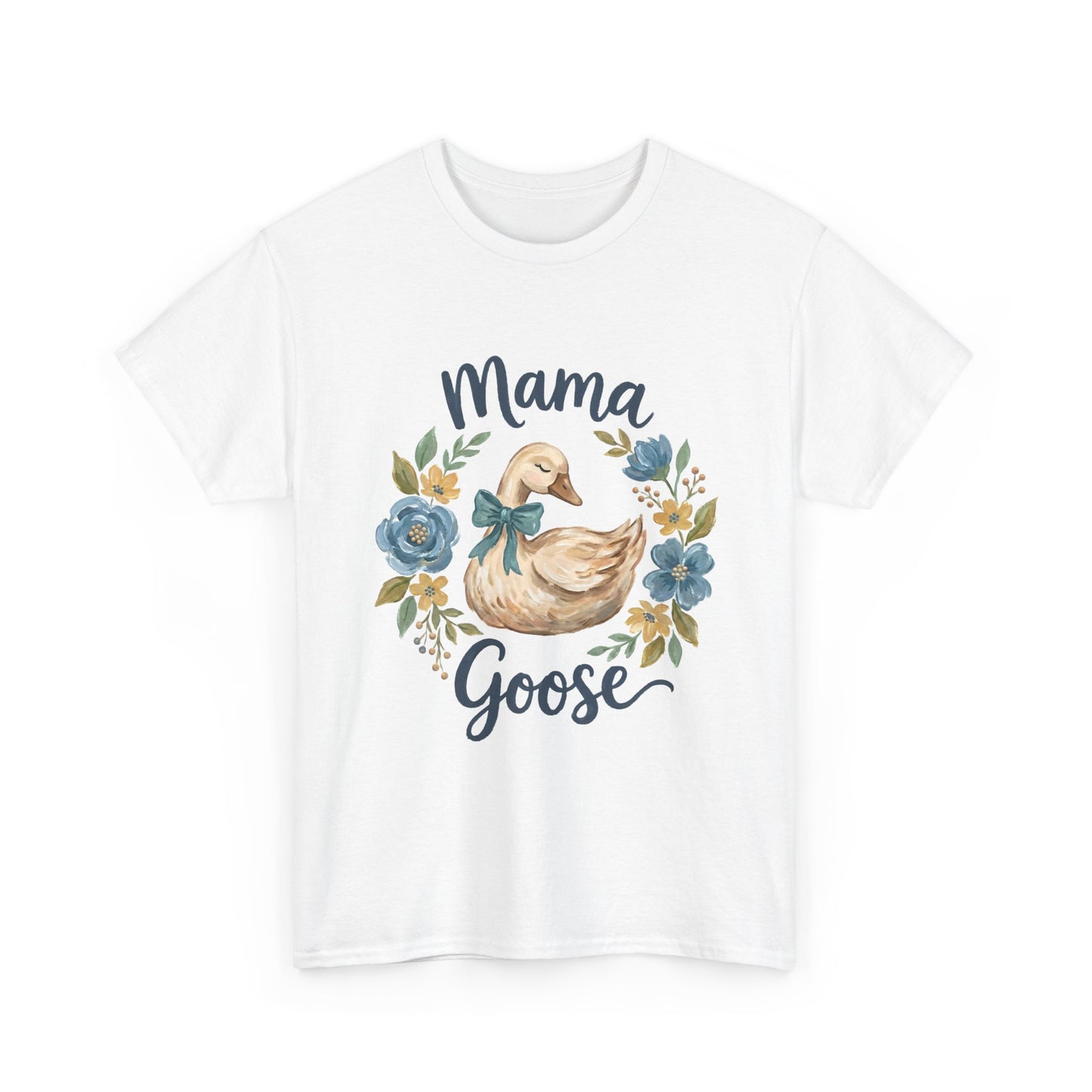Mama Goose Floral T-Shirt — Cute Mom Bird Graphic Tee