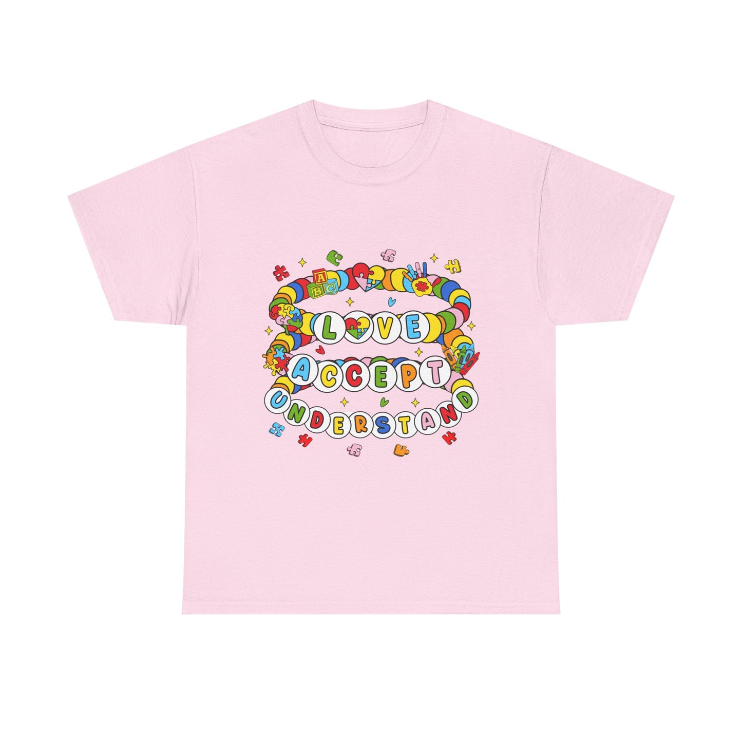 Love Accept Understand T-Shirt — Rainbow Positive Message Tee