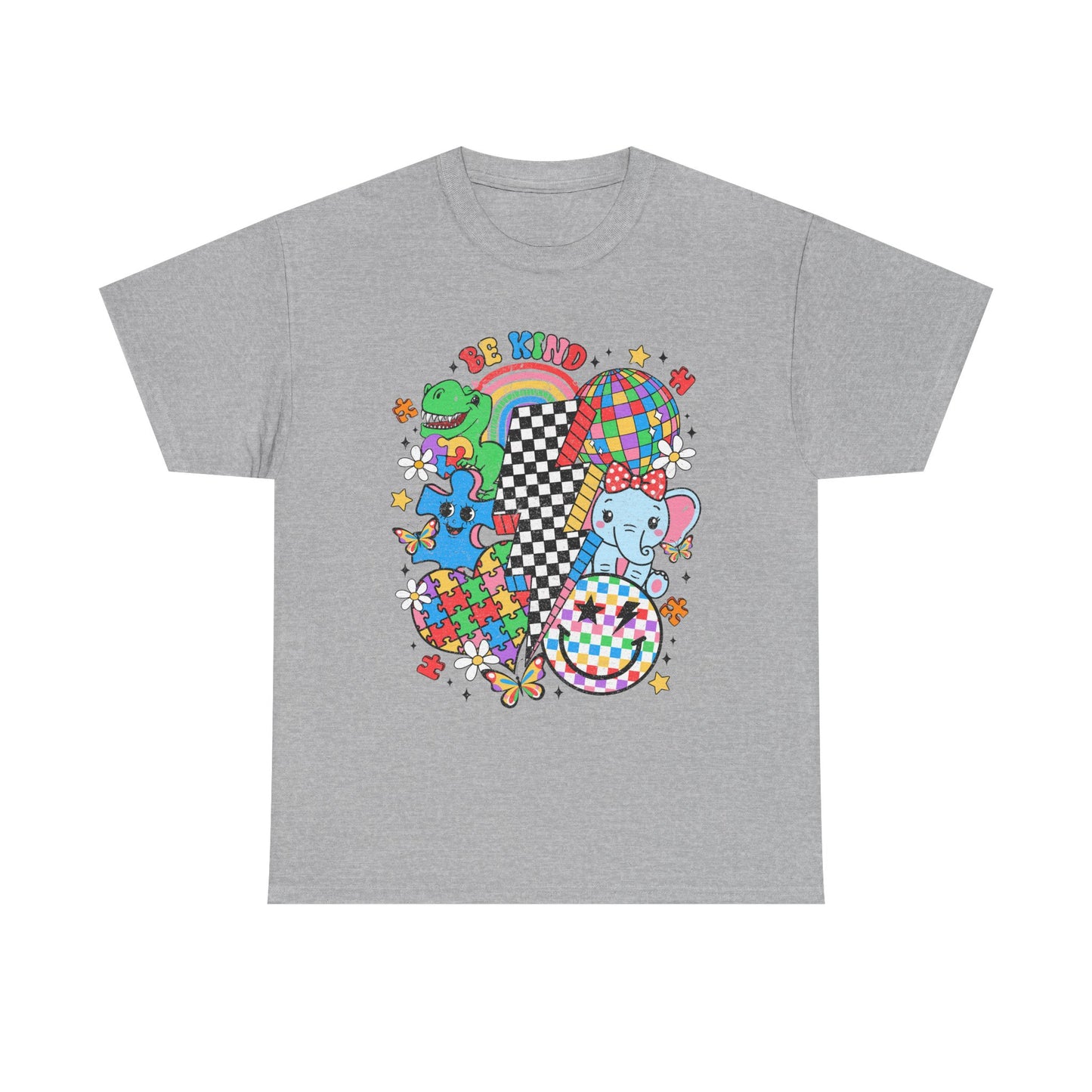 Autism Awareness Puzzle Heart Tee — Colorful Kids & Adults Support Shirt