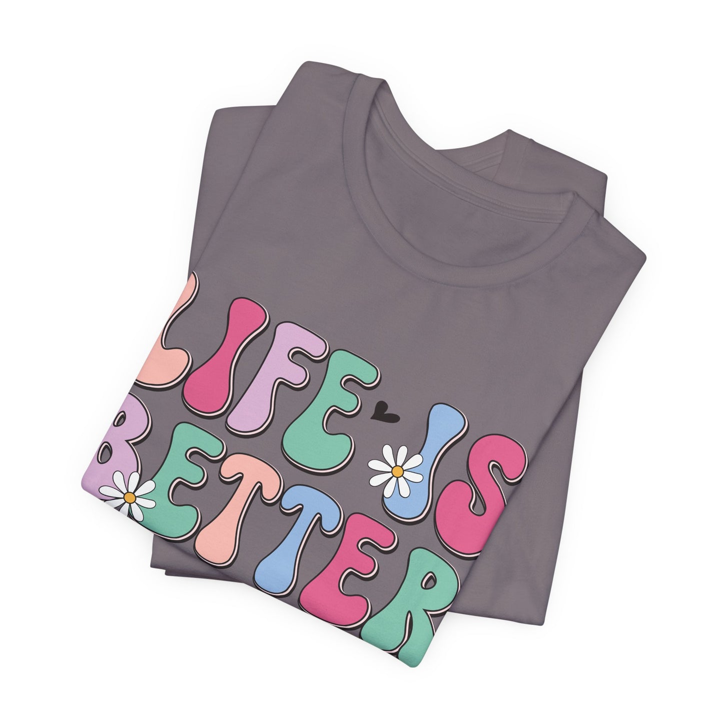 Life Is Better With My Boys Tee — Retro Pastel Floral Family T‑Shirt