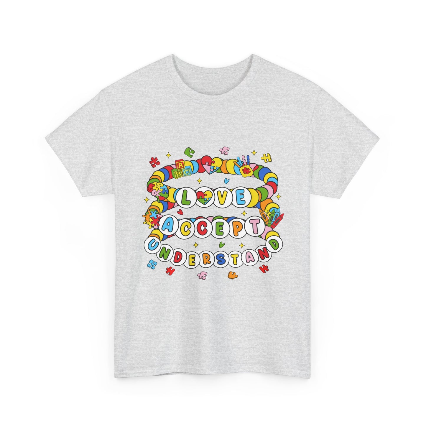 Love Accept Understand T-Shirt — Rainbow Positive Message Tee