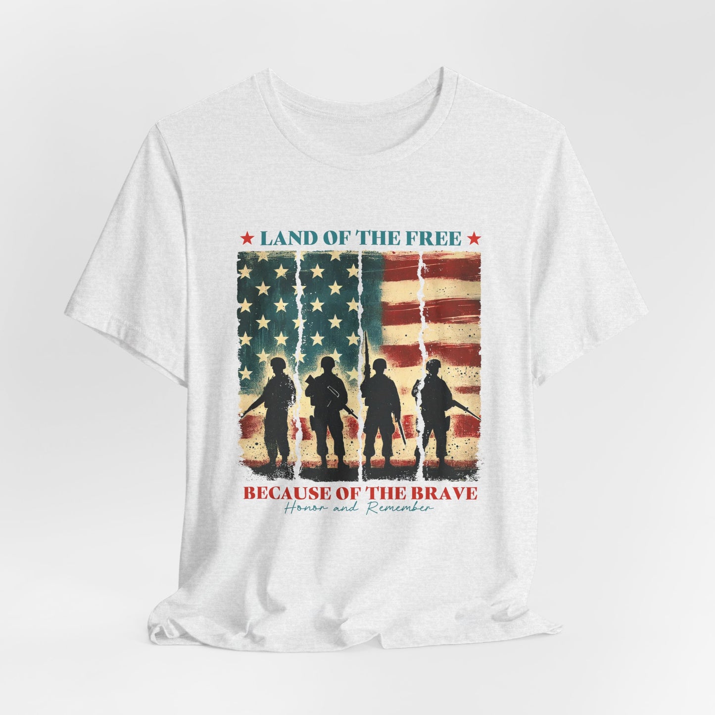 Patriotic 'Land of the Free, Because of the Brave' T-Shirt