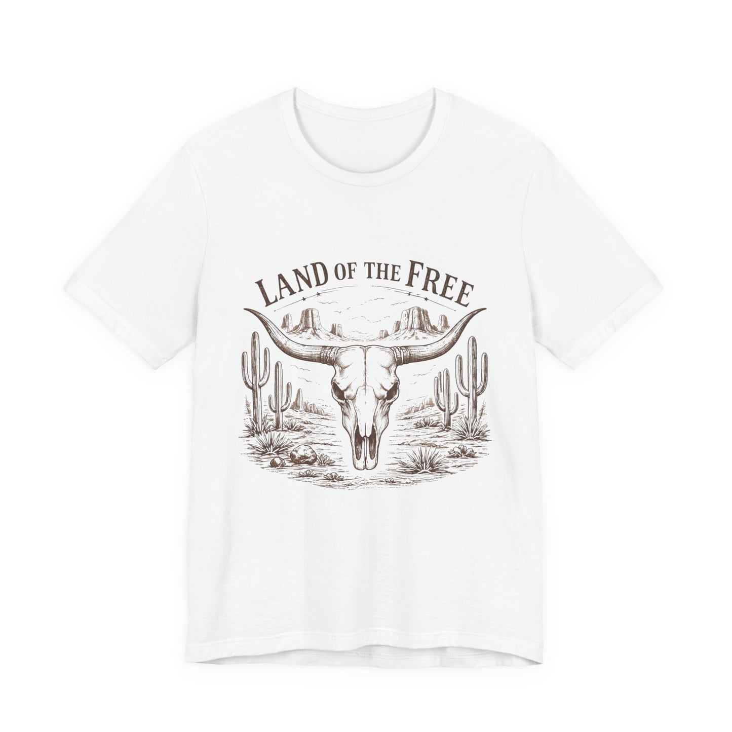 Western 'Land of the Free' Skull Tee