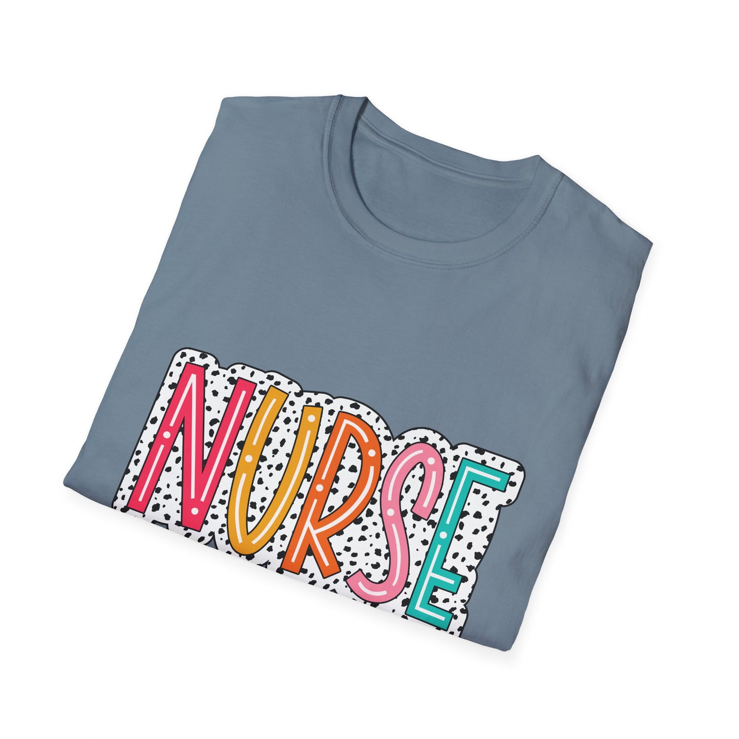 Nurse Colorblock Graphic T-Shirt — Fun Retro Medical Appreciation Tee