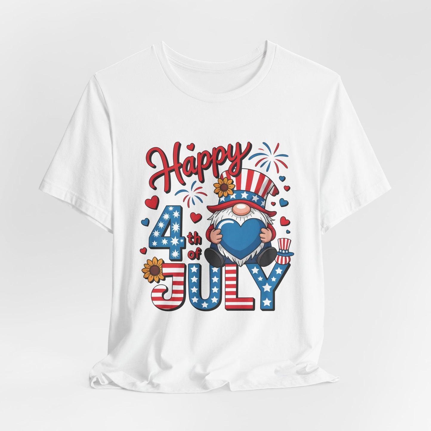 4th of July Gnome T-Shirt – Happy 4th of July Patriotic Tee
