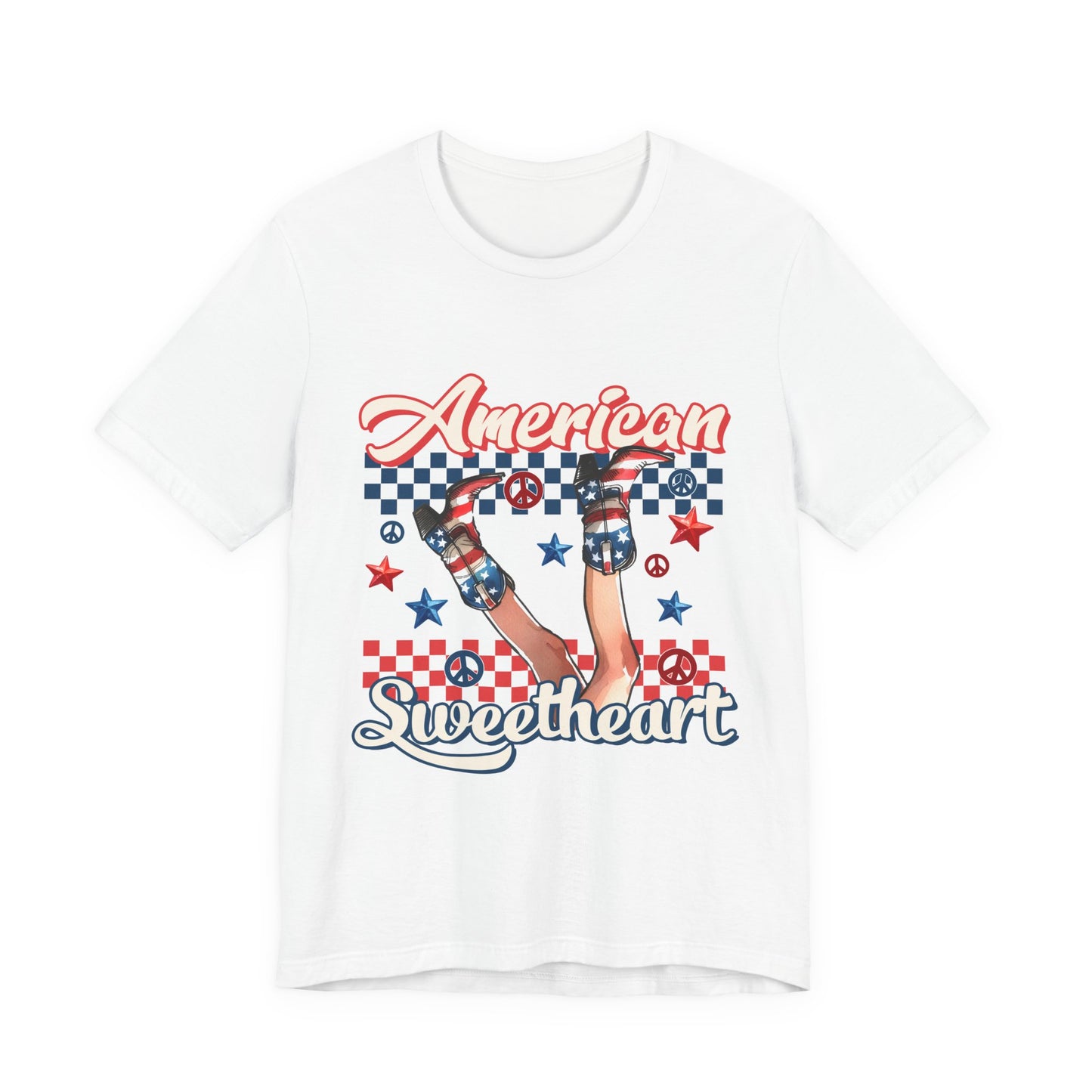 American Sweetheart T-Shirt — Retro Patriotic 4th of July Tee