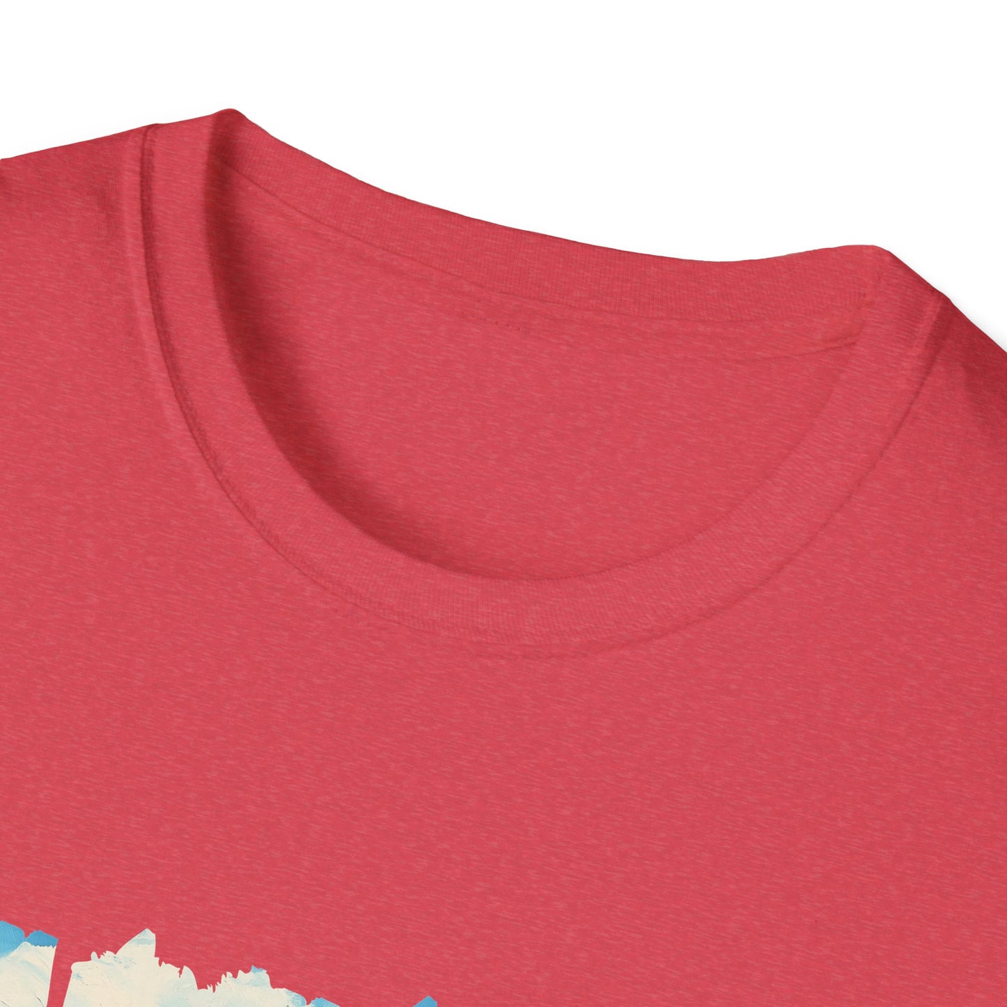 Scenic Chapel Landscape T-Shirt — Countryside Floral Mountain Art Tee