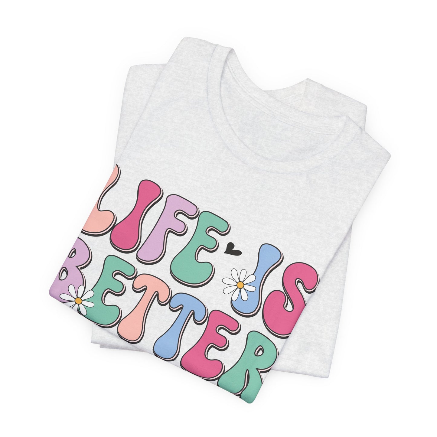 Life Is Better With My Boys Tee — Retro Pastel Floral Family T‑Shirt