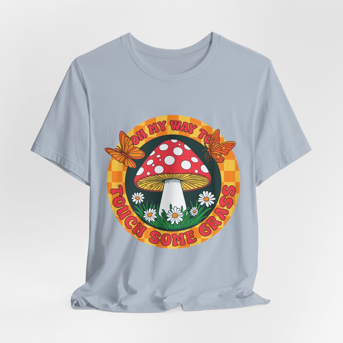 Mushroom Graphic Tee - "Mind My Way" Retro Fungi Shirt