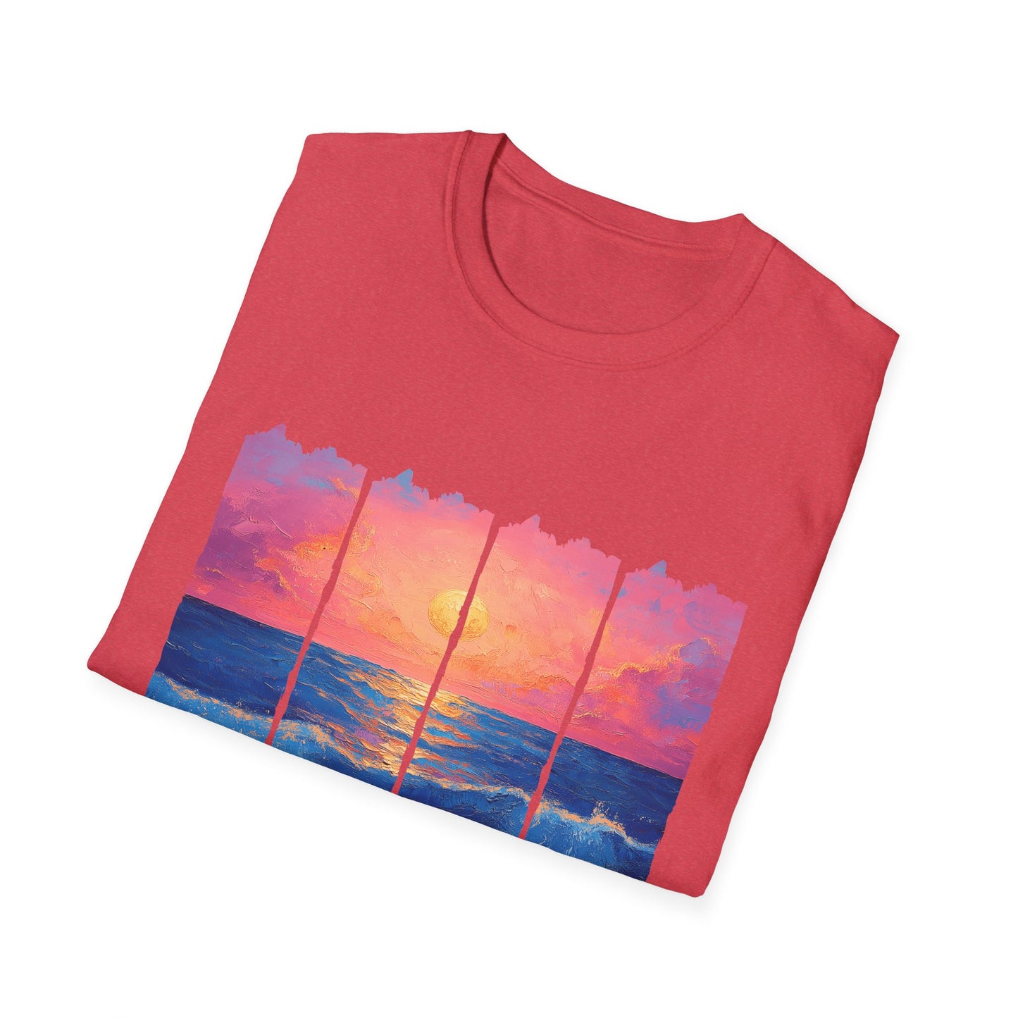 Sunset Ocean Panels T-Shirt — Inspirational Beach Sunset Graphic