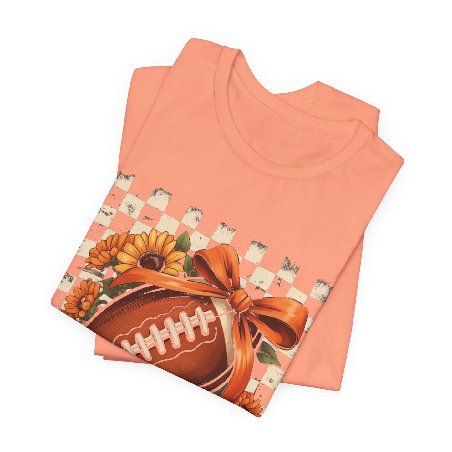 Football Sunflower Tee — Fall Game Day Shirt