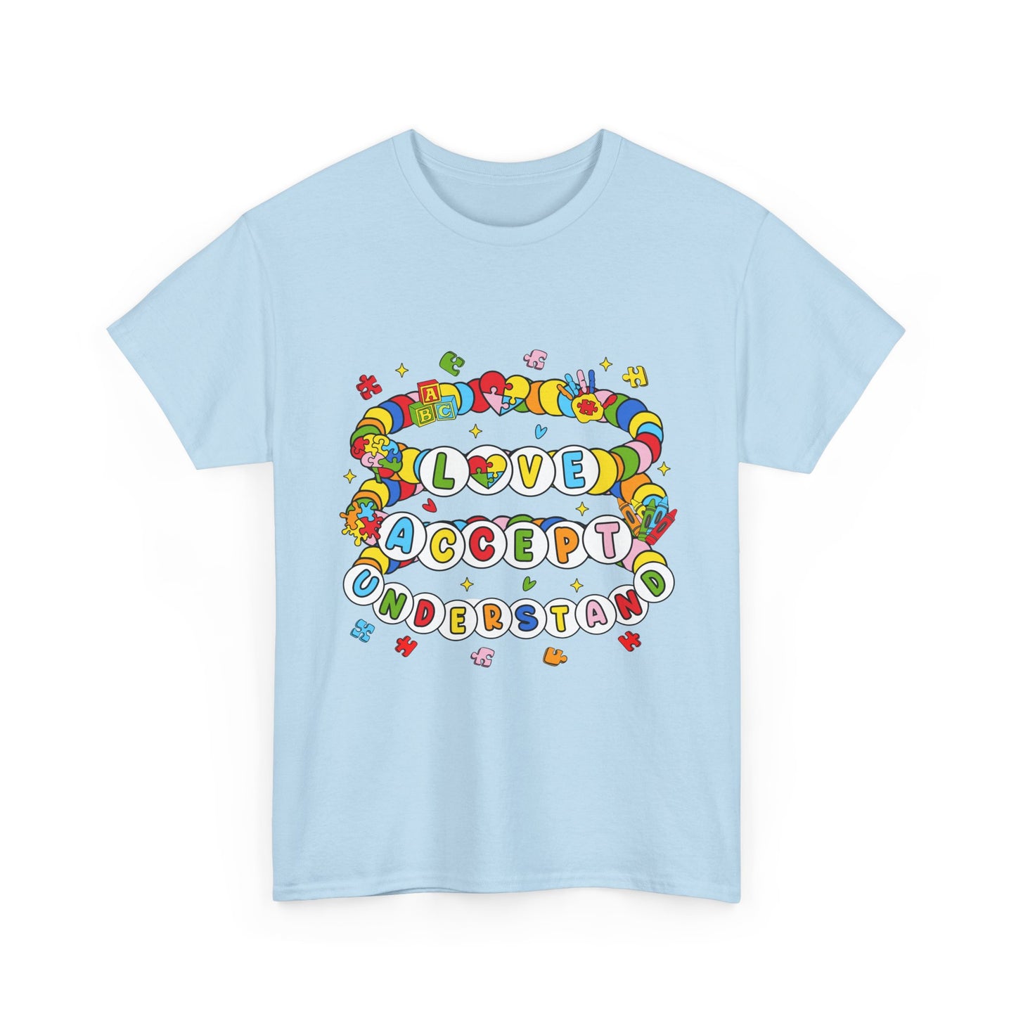 Love Accept Understand T-Shirt — Rainbow Positive Message Tee