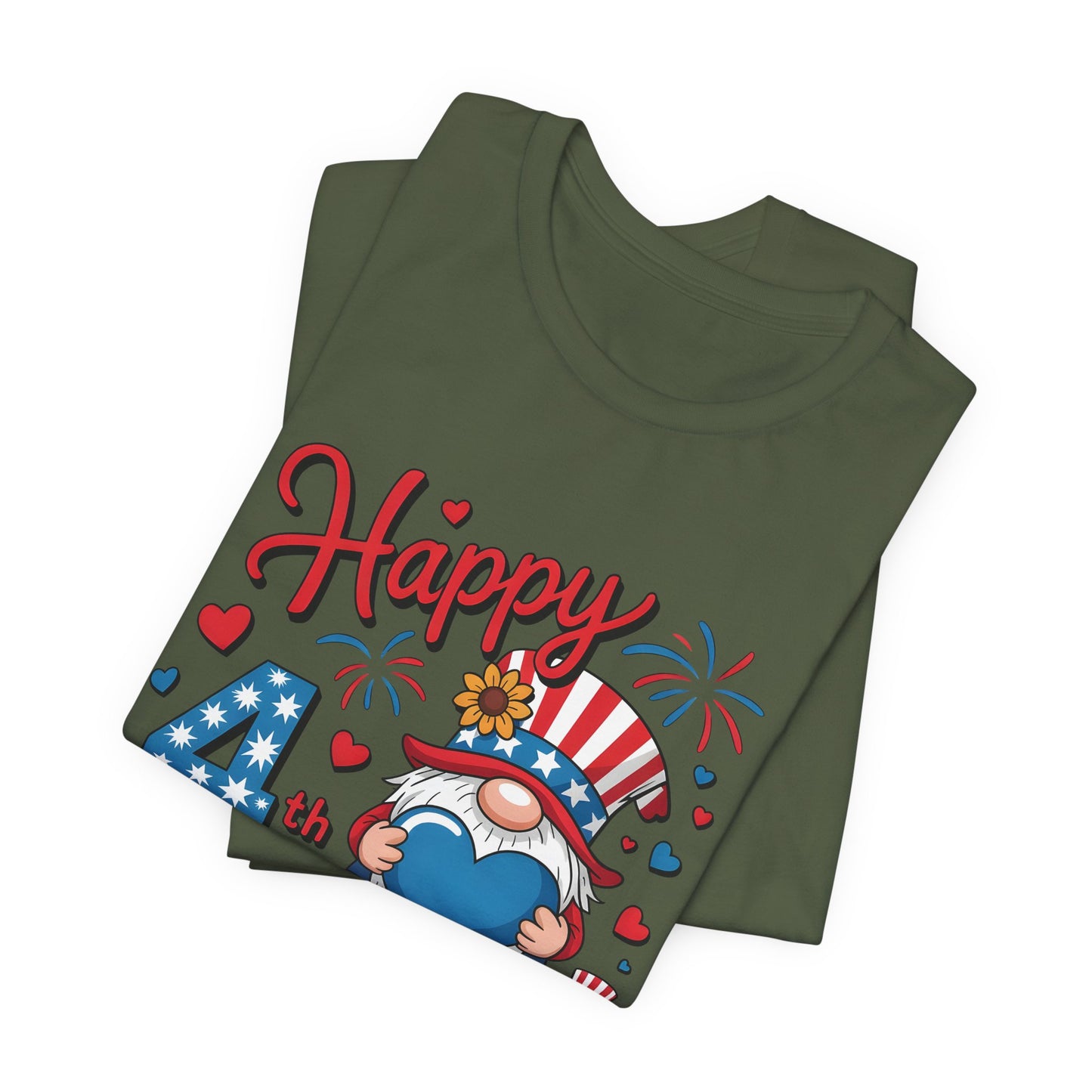 4th of July Gnome T-Shirt – Happy 4th of July Patriotic Tee