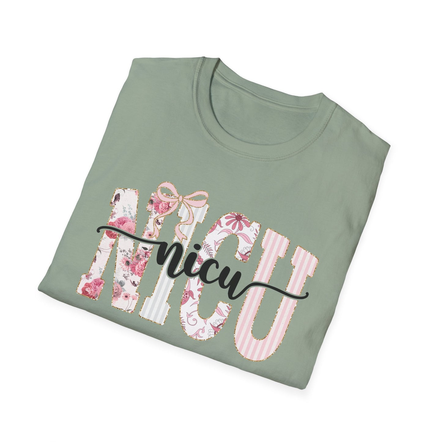 NICU Floral T-Shirt — Support Nurse/Parent Newborn ICU Shirt