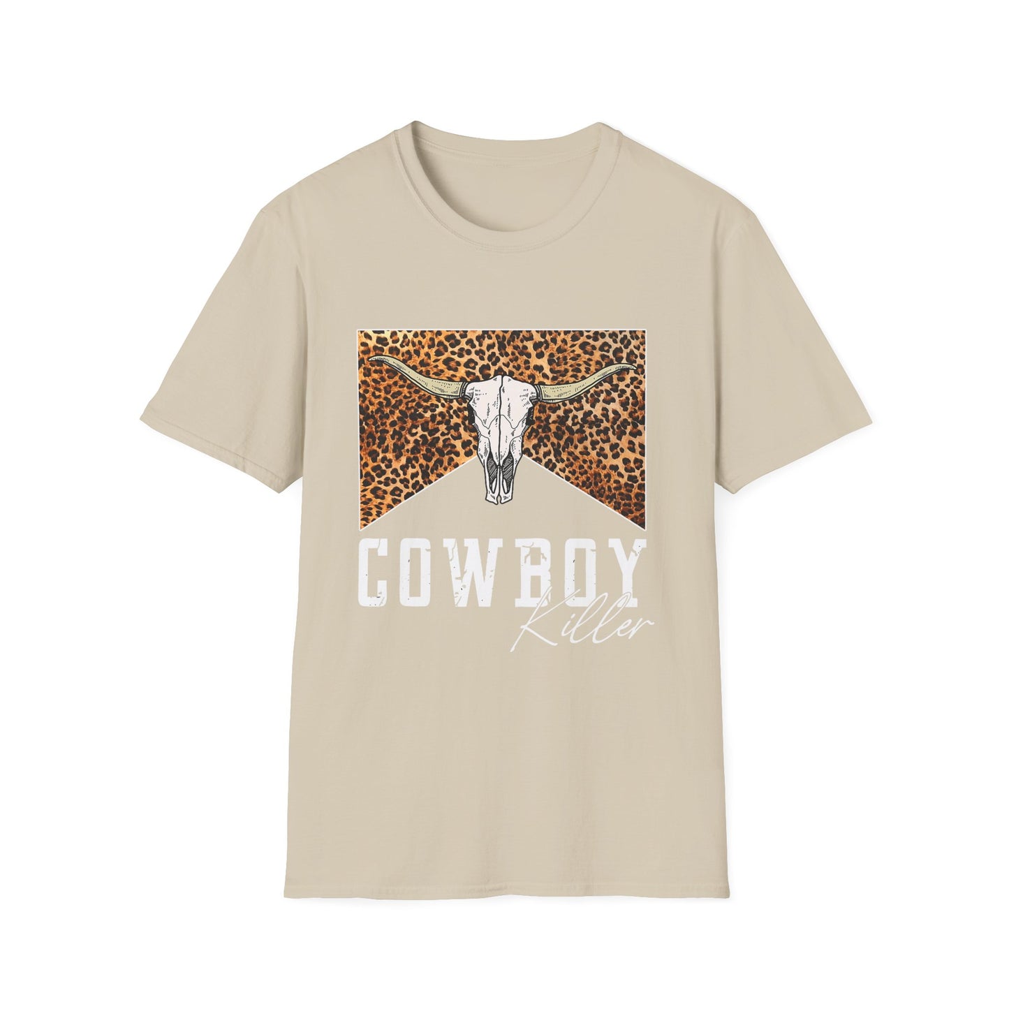 Cowboy Killer Graphic Tee – Leopard Skull Western T-Shirt