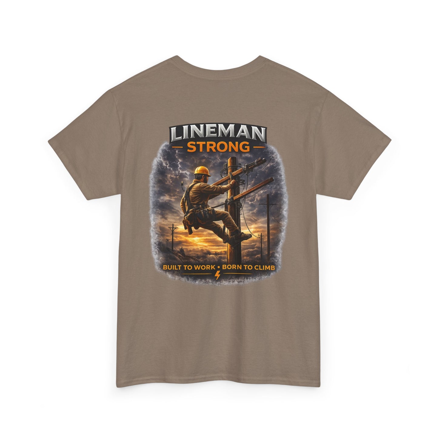 Lineman-Built to work-Born to climb Unisex Heavy Cotton Tee