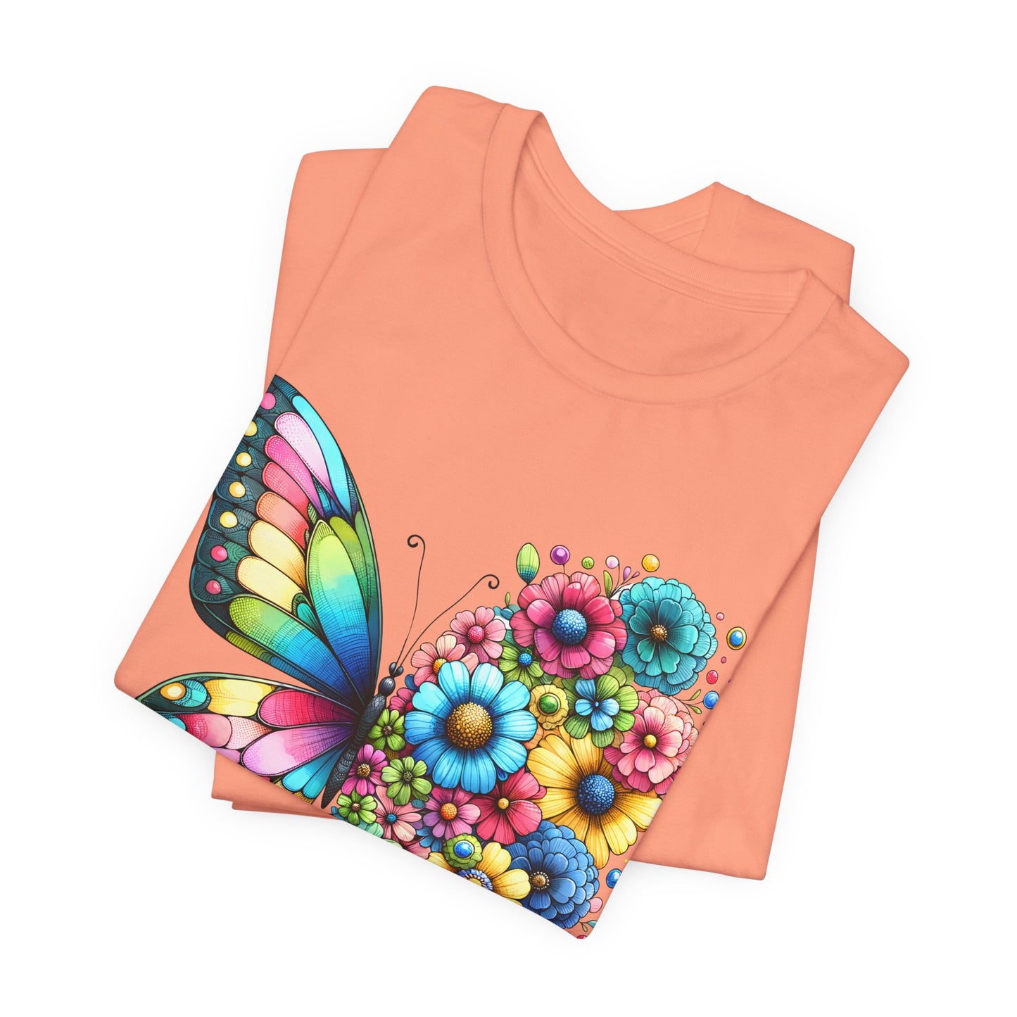 Butterfly Floral Tee - "Grow Through What You Go Through" Inspirational Women's T-Shirt