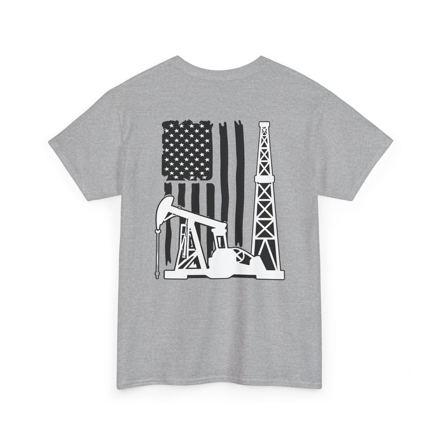 Oilfield Flag Tee — American Oil Rig Graphic T-Shirt