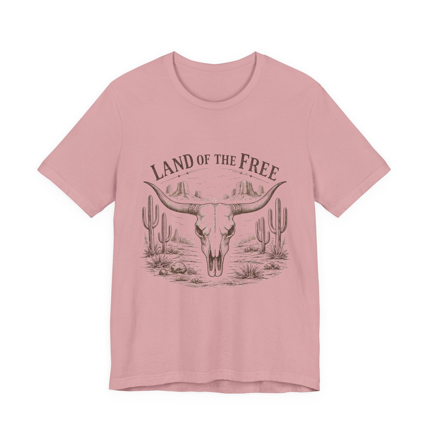 Western 'Land of the Free' Skull Tee