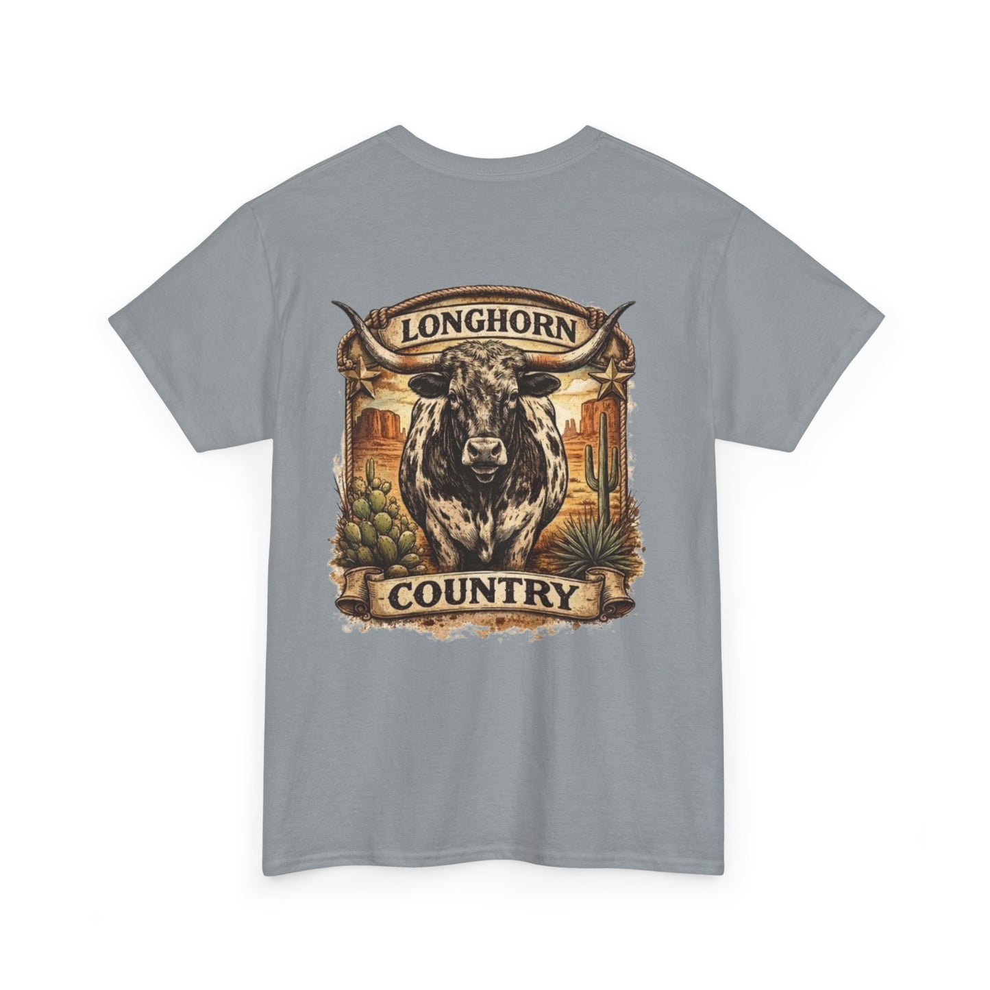 Longhorn Country Tee — Western Bull Graphic T-Shirt