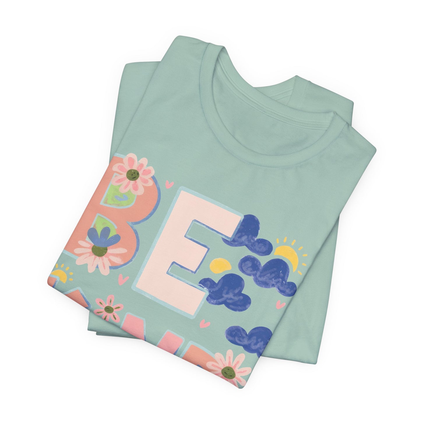 Be Kind Floral Tee — Positive Message Graphic T-Shirt