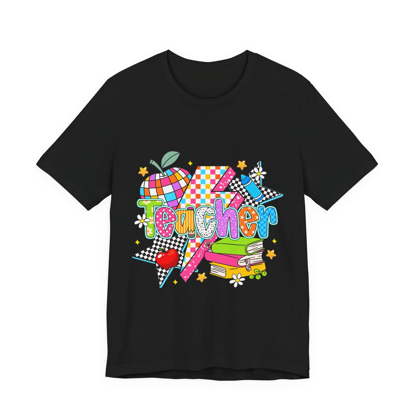 Teacher Colorful Doodle Graphic Tee — Back to School Gift for Teachers